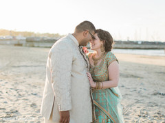 Lovely Indian bride and groom by the beach photo shoot. Lovely Indian bride and groom by the beach photo shoot.
