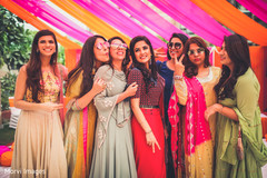 Wonderful capture of Indian bride with bridesmaids. Wonderful capture of Indian bride with bridesmaids.