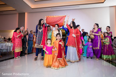 Beautiful indian bride making her entrance to sangeet Beautiful indian bride making her entrance to sangeet