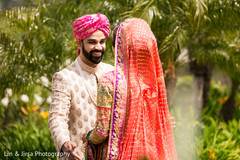 Indian groom having a tender moment with the beautiful maharani Indian groom having a tender moment with the beautiful maharani