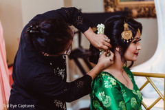 Beautiful Indian bride being dolled up for her ceremony. Beautiful Indian bride being dolled up for her ceremony.