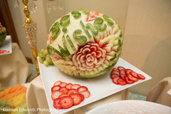 Garnish art on display at the Indian wedding Garnish art on display at the Indian wedding