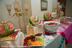 Overview of the fantastic table of fruits at the reception Overview of the fantastic table of fruits at the reception