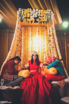 Maharani at her mehdi session. Maharani at her mehdi session.
