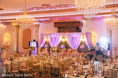 Marvelous Indian wedding flowers and lights decoration.