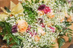 Floral arrangement details for the Indian wedding