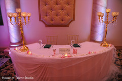 Astonishing Indian couple's wedding reception table decor. Astonishing Indian couple's wedding reception table decor.
