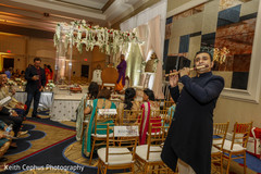 Live music is performed at the Indian wedding ceremony Live music is performed at the Indian wedding ceremony