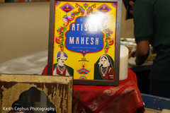 Lovely detail of the Indian bride and groom at a table Lovely detail of the Indian bride and groom at a table