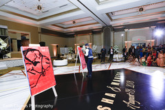 Beautiful art on display at the Indian wedding reception venue Beautiful art on display at the Indian wedding reception venue