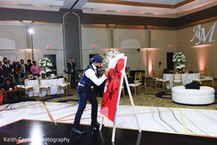 Artist performing live during the Indian wedding reception Artist performing live during the Indian wedding reception