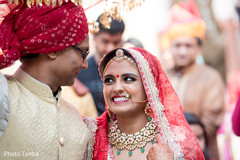 Indian bride glowing in her wedding attire. Indian bride glowing in her wedding attire.