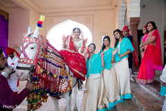 Maharani and bridesmaids posing for pictures Maharani and bridesmaids posing for pictures