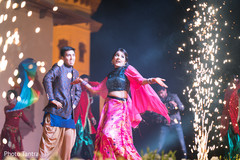 Indian couple performing during the celebrations Indian couple performing during the celebrations