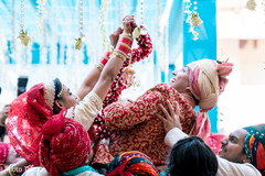 Maharani placing the garland on the raja Maharani placing the garland on the raja