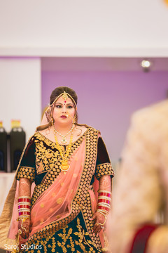 Sweet Indian bride about to meet the groom. Sweet Indian bride about to meet the groom.