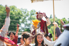Indian groom's baraat procession. Indian groom's baraat procession.