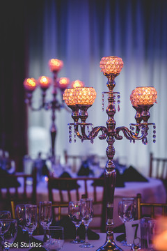 Delightful Indian wedding reception table decor. Delightful Indian wedding reception table decor.