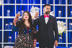 Cheerful Indian bride and groom, Cheerful Indian bride and groom,