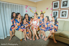 Beautiful shot of lovely bridesmaids getting ready with the maharani Beautiful shot of lovely bridesmaids getting ready with the maharani