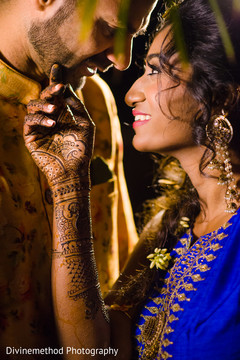 Charming Indian bride and groom wedding ceremony fashion look. Charming Indian bride and groom wedding ceremony fashion look.