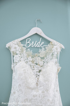 Indian bride's customized hanger capture. Indian bride's customized hanger capture.