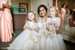 Lovely flower girls with Indian bride. Lovely flower girls with Indian bride.