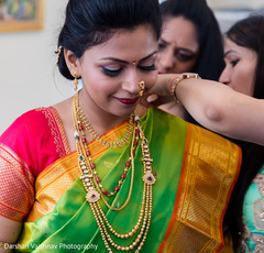 Beautiful Indian bride being dolled up for her ceremony. Beautiful Indian bride being dolled up for her ceremony.