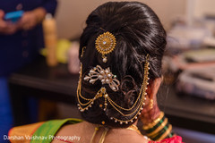 Hair designs on the maharani prior to the ceremony Hair designs on the maharani prior to the ceremony