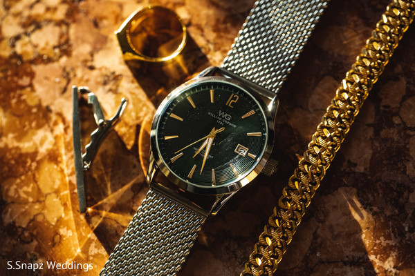 Elegant watch and jewelry used by raja