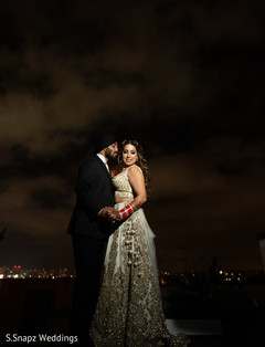 Portrait of the Indian newlyweds outdoors Portrait of the Indian newlyweds outdoors