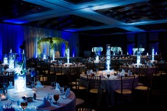 Elegant Indian wedding crystal flower vase table decoration. Elegant Indian wedding crystal flower vase table decoration.