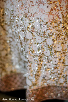 Golden design for bridal lehenga. Golden design for bridal lehenga.