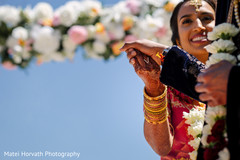 Dazzling Indian bride and groom at their wedding ceremony. Dazzling Indian bride and groom at their wedding ceremony.
