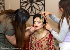 Indian bride glowing in her wedding attire. Indian bride glowing in her wedding attire.