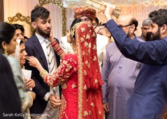 Indian bride says goodbye of dear guests Indian bride says goodbye of dear guests