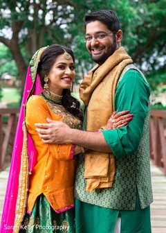 Tender Indian lovebirds looking at the camera Tender Indian lovebirds looking at the camera