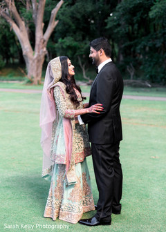 Ravishing Indian couple's wedding reception attire Ravishing Indian couple's wedding reception attire