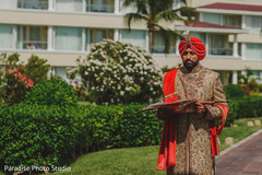 Indian groom on his pre-wedding ritual. Indian groom on his pre-wedding ritual.