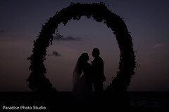 Indian bride and groom silhouette Indian bride and groom silhouette