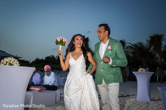 Elegant Indian bride and groom at reception capture. Elegant Indian bride and groom at reception capture.