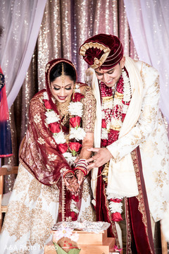 Indian couple lighting the sacred fire Indian couple lighting the sacred fire