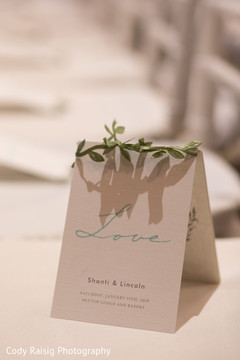 Detail of message favor for the Indian wedding guests Detail of message favor for the Indian wedding guests