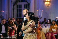 Sweet indian couple enjoying their wedding reception Sweet indian couple enjoying their wedding reception