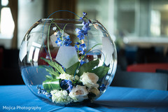 Creative flower arrangement in a fishbowl Creative flower arrangement in a fishbowl