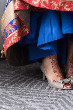 Detail of mehndi design on maharani prior to the ceremony Detail of mehndi design on maharani prior to the ceremony
