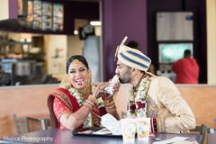 Maharani and raja having a bite after the wedding Maharani and raja having a bite after the wedding