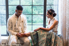 Maharaja admiring bridal henna art. Maharaja admiring bridal henna art.