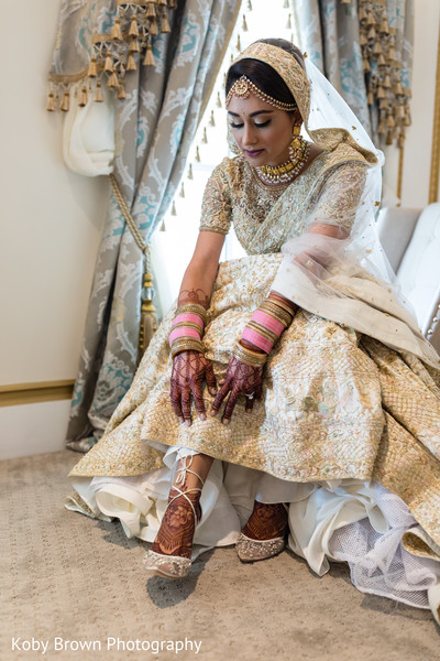 Indian bride getting ready to say "I Do".