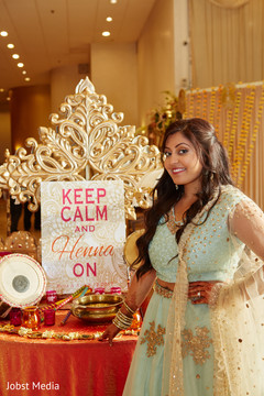 Indian bride at her mehndi party. Indian bride at her mehndi party.